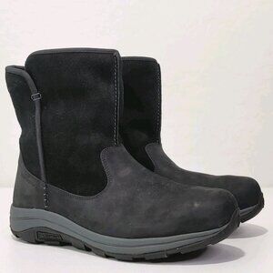 Columbia Bangor Slip Omni-Heat Winter Boot In Black Nubuck And Suede Leather...